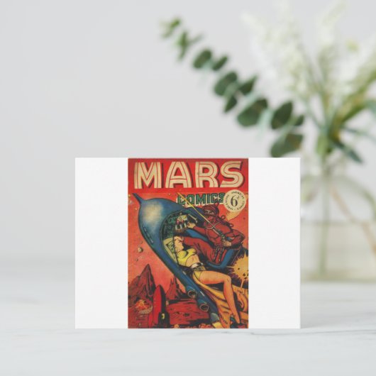Adventure op Mars Briefkaart (Staand voorkant)
