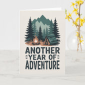 Adventure Outdoor Birthday Card for men Kaart (Gele Bloem)