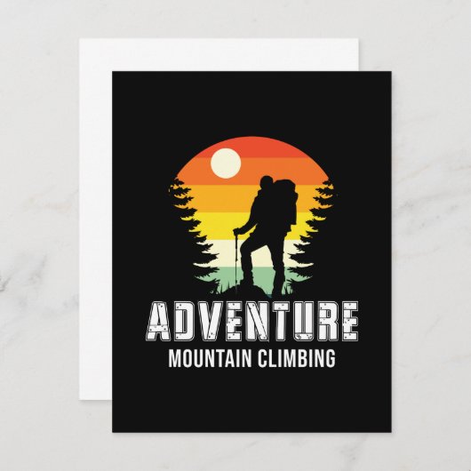 Adventure Outdoor Camping Hiker en Forest (Voorkant / Achterkant)