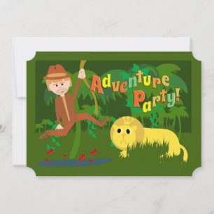 Adventure Party Fun Art Cartoon Safari Kaart