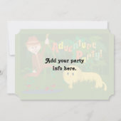 Adventure Party Fun Art Cartoon Safari Kaart (Achterkant)