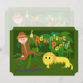 Adventure Party Fun Art Cartoon Safari Kaart (Voorkant / Achterkant)