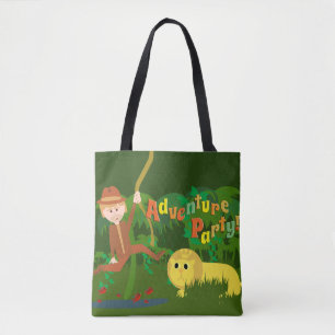 Adventure Party Schattige Fun Oerwoud Design Tote Bag