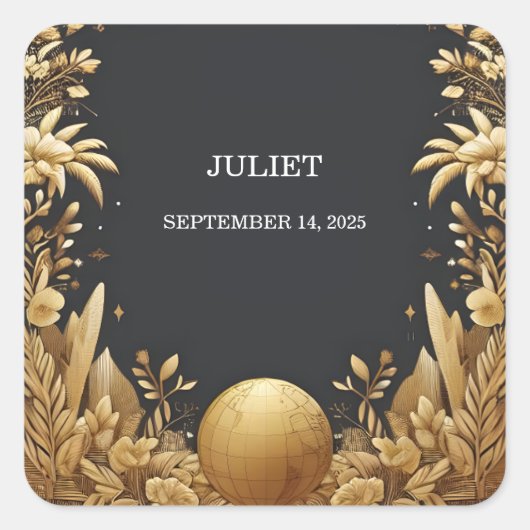 Adventure Passport Boarding Pass Vrijgezellenfeest Vierkante Sticker (Voorkant)