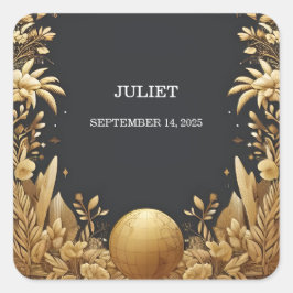 Adventure Passport Boarding Pass Vrijgezellenfeest Vierkante Sticker