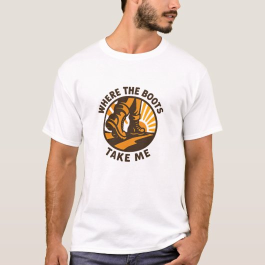 Adventure Path Golden Boots Design T-shirt (Voorkant)