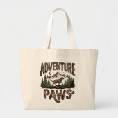 Adventure Paws - Wandelende Hond Berg Grote Tote Bag (Voorkant)