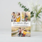 Adventure Photo Verloving Announcement Briefkaart (Staand voorkant)