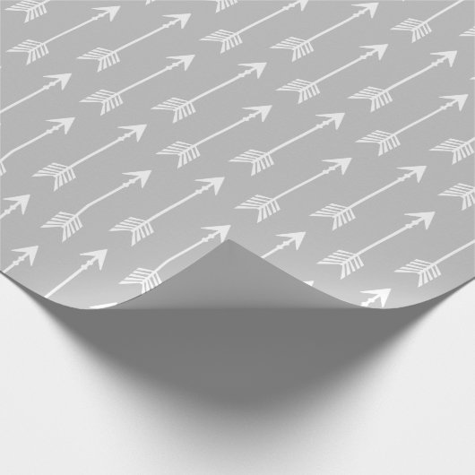 Adventure pijlen grijs en wit cadeaupapier (Hoek)