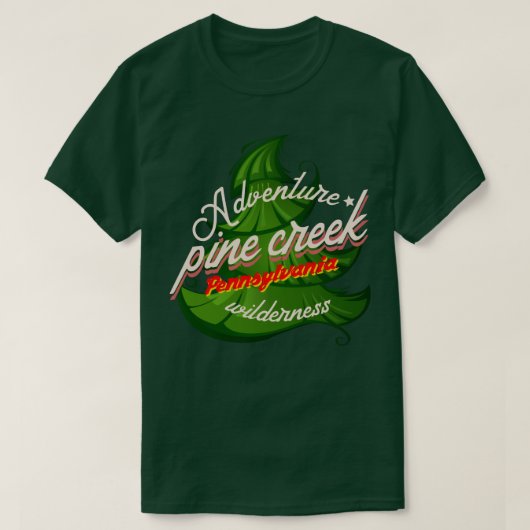 Adventure Pine Creek Pennsylvania wildernis boom T-shirt (Design voorkant)