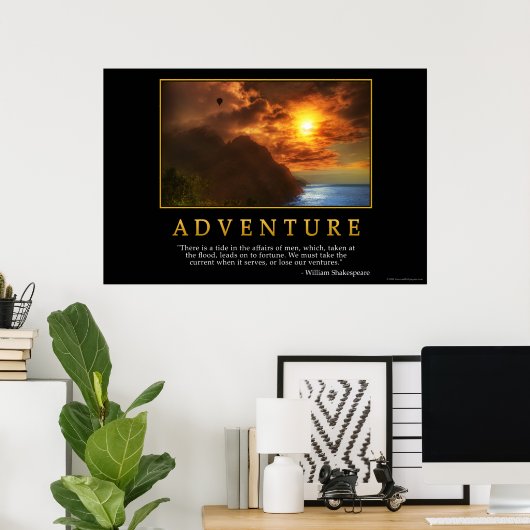 Adventure-Poster Poster (Thuiskantoor)