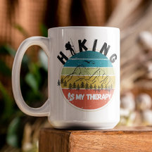 Adventure quote Hiking is een retro Colorful