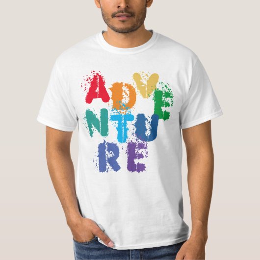 ADVENTURE Rainbow Lettering T-shirt (Voorkant)