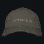 Adventure-reizen en Natuur-over-tekstontwerp Geborduurde Pet<br><div class="desc">Eenvoudig tekstontwerp voor reis- en avontuurliefhebbers.</div>