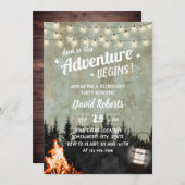 Adventure Retiremen Rustic Camping Bonfire Lantern Kaart (Voorkant / Achterkant)