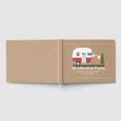 Adventure Retro Camper Trailer Neutraal Baby showe Gastenboek (Volledig)