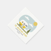 Adventure Retro Gele Camper Neutraal Baby shower Servet (Hoek)