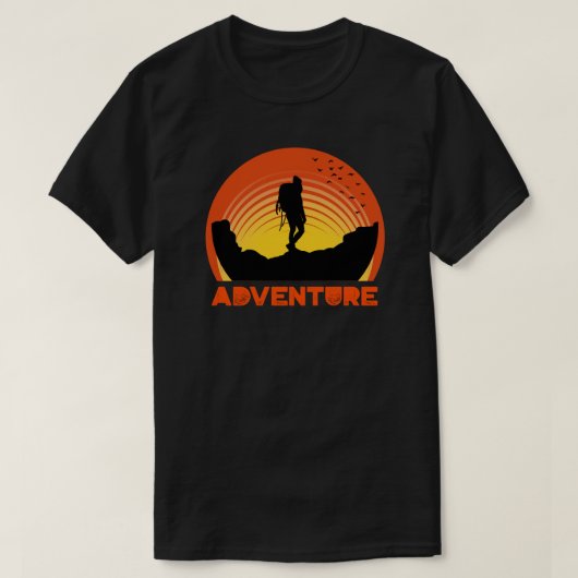 Adventure Retro Summer Sunset T-shirt (Design voorkant)