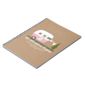 Adventure Retro Trailer Camper Girl Baby shower Notitieboek (Linkerzijde)