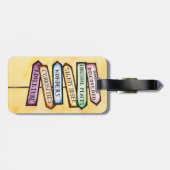 Adventure Road Sign Bagagelabel (Achterkant horizontaal)