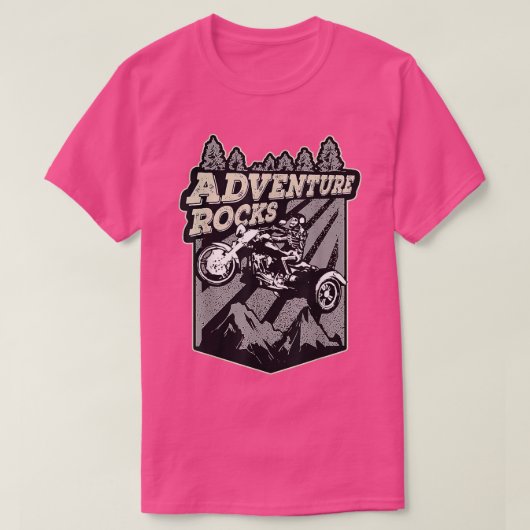  Adventure Rocks Skeletriemmotor T-shirt (Design voorkant)