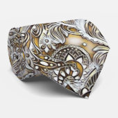 Adventure Royal Satin Cream Paisley Stropdas (Opgerold)