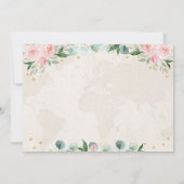 Adventure Roze Floral Travel Vrijgezellenfeest Kaart (Achterkant)