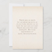 Adventure rugzak + flessen Woodland Baby shower Bedankkaart (Achterkant)