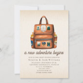 Adventure rugzak + flessen Woodland Baby shower Kaart (Voorkant)
