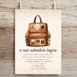 Adventure rugzak + flessen Woodland Baby shower Kaart