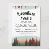 Adventure Rustic Forest Baby shower Kaart (Voorkant)