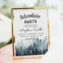 Adventure Rustic Forest Baby shower