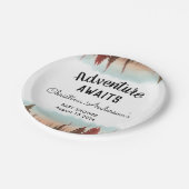 Adventure Rustic Forest Baby shower Papieren Bordje (Gekanteld)