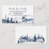 Adventure Rustic Forest Montation Waterverf baby Informatiekaartje (Voorkant / Achterkant)