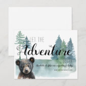 Adventure Rustic Waterverf Beer Aankondiging (Voorkant / Achterkant)