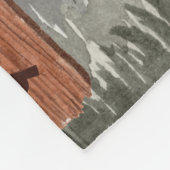 Adventure Rustic Wood & Tree Waterverf Mijlsteen Fleece Deken (Hoek)