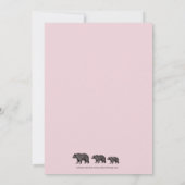 Adventure Rustic Woodland Beer Roze Zwangerschap Kaart (Achterkant)