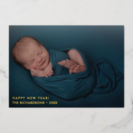 Adventure Script - nieuwjaarsfoto Folie Feestdagenkaart