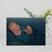 Adventure Script - nieuwjaarsfoto Folie Feestdagenkaart (Staand Voorkant)