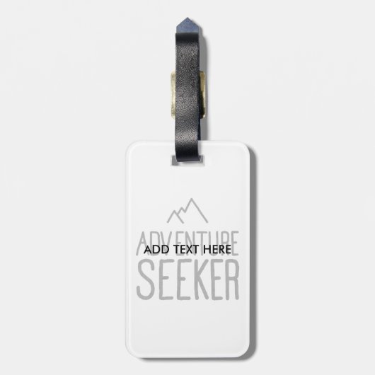 Adventure Seeker Bagagelabel (Achterkant verticaal)