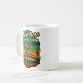 Adventure Served Daily Retro Diner Print Koffiemok (Voorkant links)