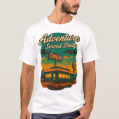 Adventure Served Daily Retro Diner Print T-shirt (Voorkant)
