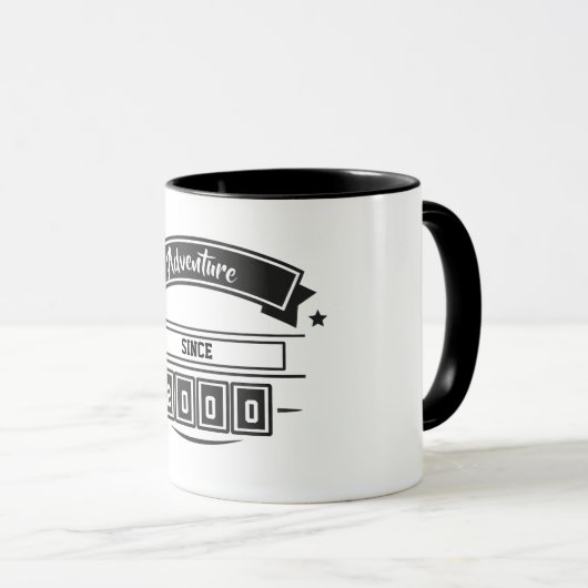 Adventure Since [Year] Custom Coffee  Mok (Voorkant rechts)