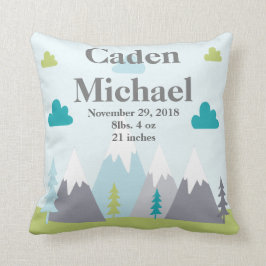 Adventure/Snow Capped Mountains Baby Pillow Kussen