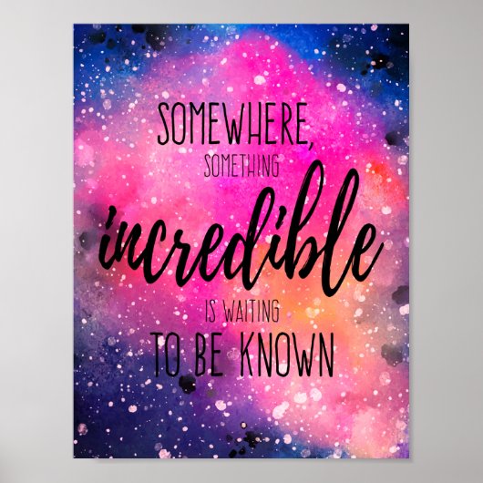 Adventure Space Quote Poster (Voorkant)