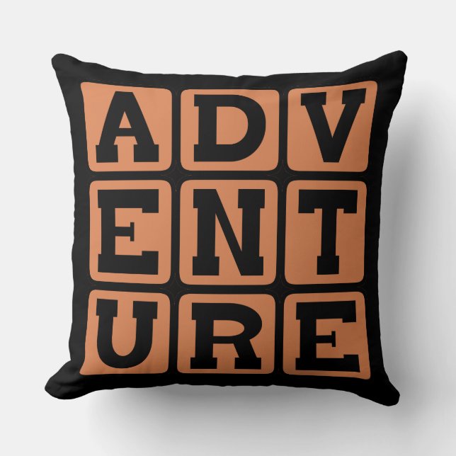 Adventure, spannende ervaring kussen (Voorkant)