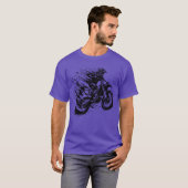 Adventure Sport Motocross Hobby Style Drawing frie T-shirt (Voorkant volledig)