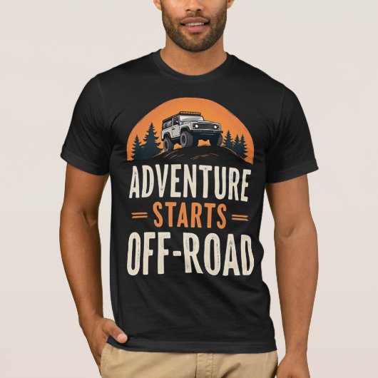 Adventure Starts Off-Road T-shirt (Voorkant)