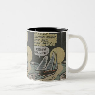 Adventure-strips van 50 jaar   Beste cadeau voor k Tweekleurige Koffiemok