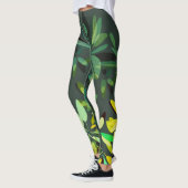 Adventure Style Heldergroene afdruk Leggings (Links)